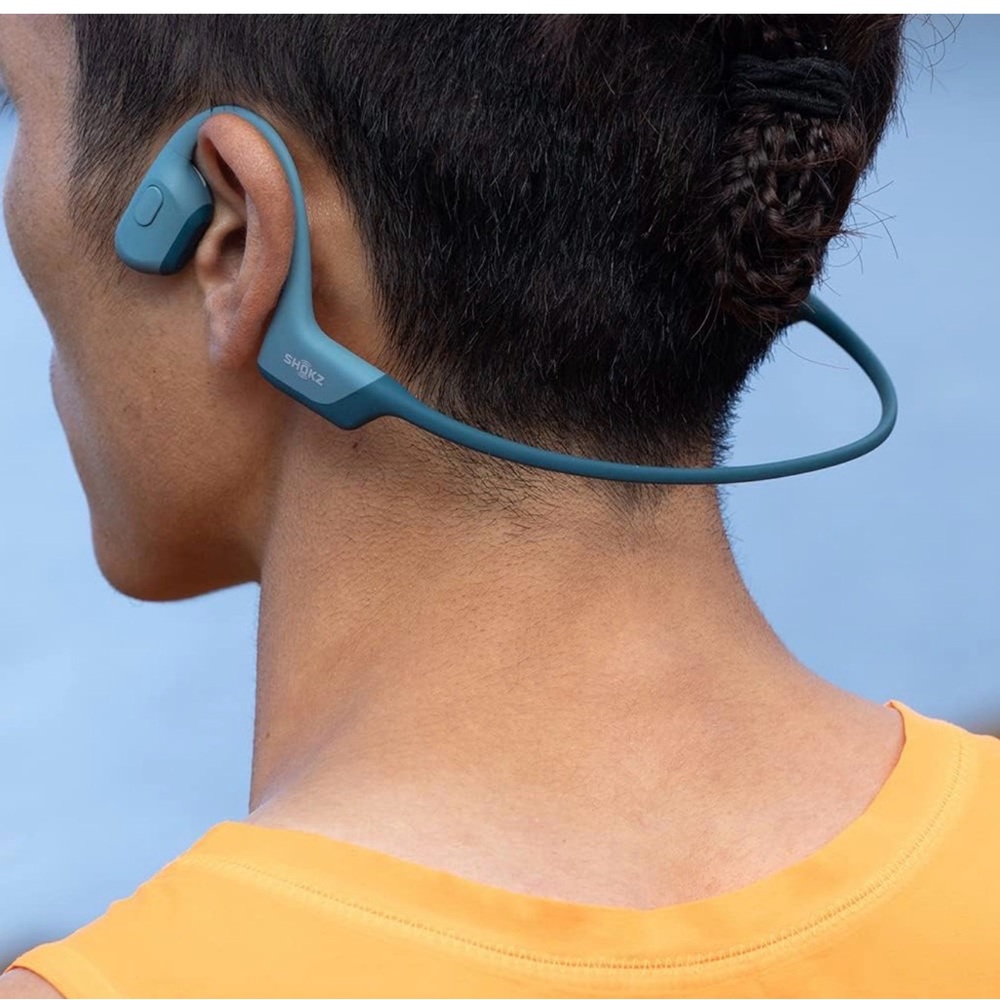 Shokz OpenRun Blue Wireless Bone Conduction Headphones - Picture 2 of 2